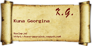 Kuna Georgina névjegykártya
